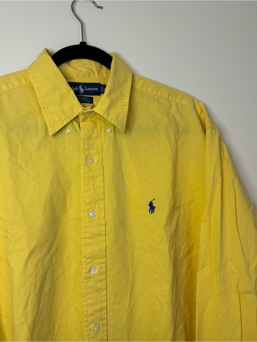 Polo Ralph Lauren Men Yellow Classic Blake Long Sleeve Button Shirt - Picture 11 of 12